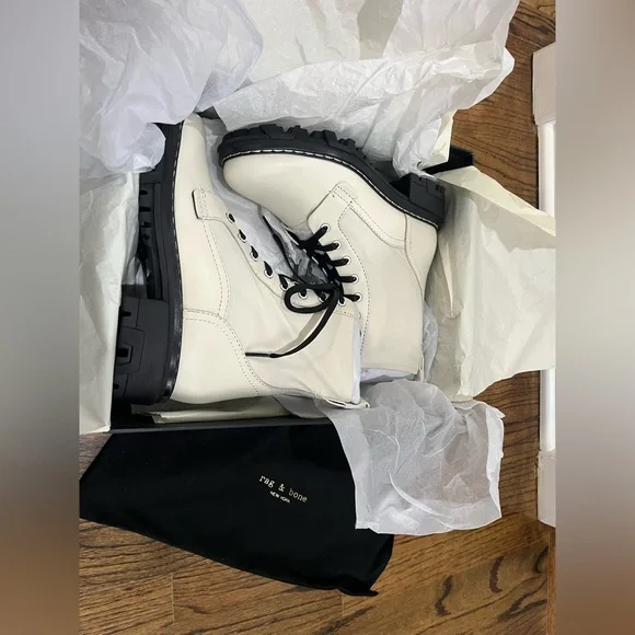 Rag & Bone NWT Shiloh Boots in White - Picture 13 of 13